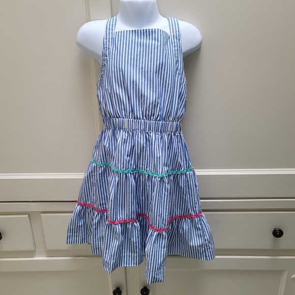 Jupe Portefeuille Crewcuts Pour Fille – Rayures Bleues Marine, Coton 100%, Taille 5, Neuf Sans étiquettes